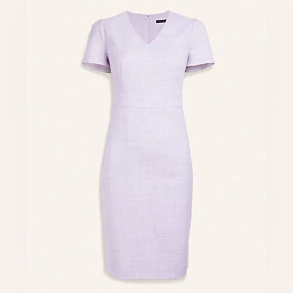 Ann Taylor Lavender V-Neck Dress
